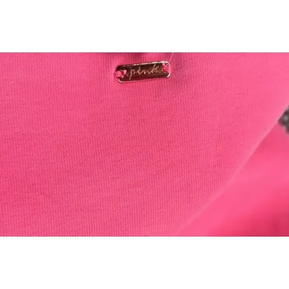 Vintage Y2K Victoria's Secret All PINK Sz XL Boot Yoga Pants V Front Flare 90's - Picture 4 of 9